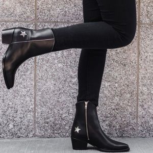 Black Star Ankle Boots